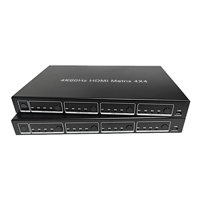 4K60 HDMI 2.0 hdmi matrix Switch 4X4 Supports 3D Remote and Button Control HDCP 2.2
