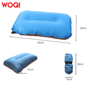 Oreiller de camping auto-gonflant portable et imperméable Woqi, rectangulaire, 0,25 kg, pour le voyage et la randonnée, couleur unie - Product Image 2