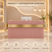Comptoir de réception personnalisé en couleur, comptoir d'accueil, comptoir de réception pour salon de beauté, comptoir de réception pour clinique, comptoir de réception pour spa, comptoir de réception pour bar