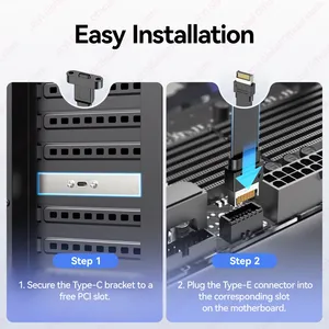 Cable de Extensión <span class=keywords><strong>USB</strong></span> C a Tipo E para Panel Frontal JEYI, 20 Gbps, Cable Interno para Placa Base, Conector <span class=keywords><strong>USB</strong></span> con Tornillo de Montaje en Panel - Product Image 4