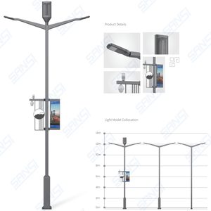 เสาไฟถนนอัจฉริยะ Sansi Sansi Bibo Multi Options พร้อมกล้องวงจรปิด ระบบ Wifi จอแสดงผล LED สัญญาณไฟจราจร รุ่น Nb-iot - Product Image 5