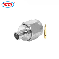 Fabricant laiton 50 Ohm N Type prise mâle à sertir pour RG402 0.141 pouces 0.141 "câble RF coaxial connecteurs coaxiaux en stock