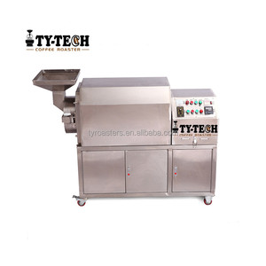 Công nghiệp 5kg 10kg điện gas trống hạt dẻ ca cao Hạt hạnh nhân rang hạt nướng đậu phộng rang rang Máy làm mát - Product Image 1