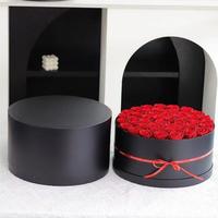Vente en gros de boîtes cadeaux de 52 roses préservées, arrangement floral au toucher réel pour mariage, Saint-Valentin, remise de diplôme, centre de table