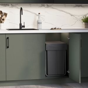 Conteneur de tri de déchets recyclable 2x25lt pour bureau Monté par induction et amovible manuellement Capacité de 12L à 50L - Product Image 4