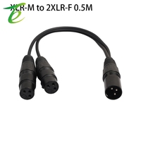 Câble audio XLR 3 broches noir pour microphone, console de mixage audio, câble d'extension audio