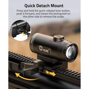 CVLIFE - Lupa de Punto Rojo 4X con Lente Objetivo de 32 mm, Totalmente Multicapa, Accesorio para Exteriores - Product Image 6