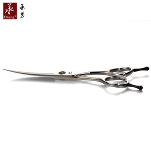 140-60Q Tijera de pelo curvo Tijeras de salón de acero japonés de buena calidad VG10 SUS CHENG YONGHE - Product Image 1