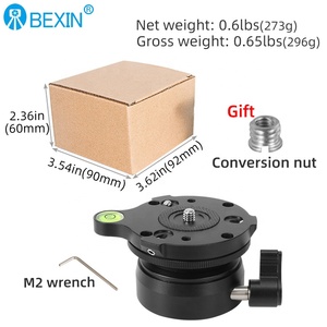 BEXIN 3/8 Inch Bong Bóng Vít 360 Độ Thụy Sĩ Chân Máy San Lấp Mặt Bằng Cho Săn Bắn Chân Máy Đứng Pan <span class=keywords><strong>Tilt</strong></span> Dslr <span class=keywords><strong>Camera</strong></span> Chụp Ảnh - Product Image 5