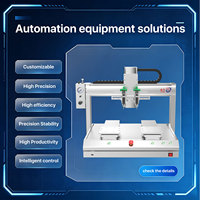 Machine de distribution automatique à double table de travail et double tête, distributeur 3 axes