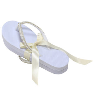 Wholesale Custom Logo Bulk Wedding Flip Flops With Rhinestones Wedding Flip Flop For Guests - Product Image 5