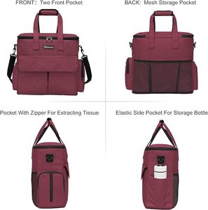 Bolsa de viaje para perros muestra gratis, organizador de bolsas de viaje para mascotas, bolsa de viaje para comida para perros con contenedor de comida y cuencos - Product Image 2