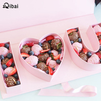 Boîte à fleurs Qibai Saint Valentin je t'aime avec couvercle boîte-cadeau d'amour de fleur emballage de luxe rigide boîtes à fleurs pour la fête des mères