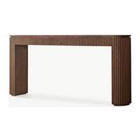 Console Murale Multifonctionnelle en Bois de Chêne Massif RH, Couleur Personnalisable, Style Rétro Américain, pour Entrée, Couloir et Salon