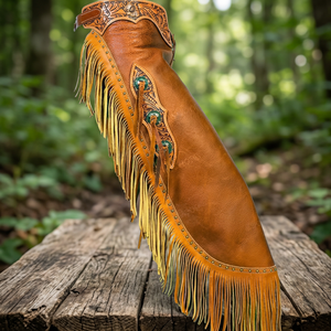Chaps Vaqueros de Cuero Genuino Premium para Mujer, Duraderos y Cómodos, Ajuste Ajustable, Hechos a Mano para Equitación y Rodeo - Product Image 3