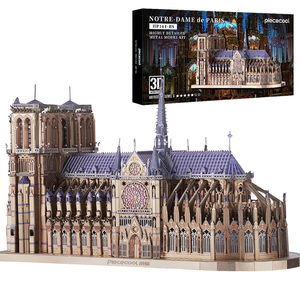 Piececool NOTRE DAME DE <span class=keywords><strong>PARIS</strong></span> 3D <span class=keywords><strong>Puzzle</strong></span> en métal éducatif DIY Jouet Kits de construction de monuments Cadeau de Noël pour adultes - Product Image 1