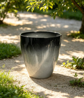 Jardinière décorative à dégradé de couleurs personnalisée, finition aspect céramique, trou de drainage personnalisé, intérieur/extérieur pour hôtel, patio et décoration intérieure