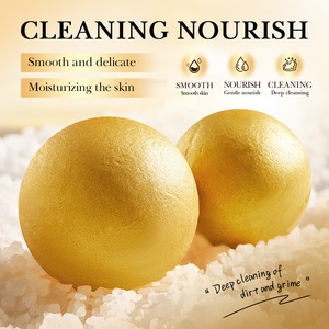 Bolas de sales de <span class=keywords><strong>baño</strong></span> de alta calidad, color amarillo dorado, de 100g (bolas que se hunden) para la limpieza corporal - Product Image 2