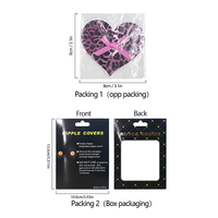 Conception personnalisée jetable collant coeur poitrine pétales seins Pasties rose Satin Sexy mamelon couvre autocollants pour femmes Lingerie