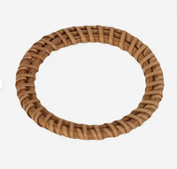 Anneaux de serviette en rotin tressé à la main, style rustique naturel, pour centres de table de Noël et de mariage, et décoration intérieure