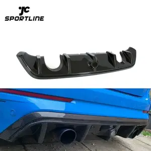 Diffuser Bumper Belakang Mobil Serat Karbon, untuk Ford Focus RS Hatchback 16-18