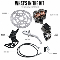 Kit de frein hydraulique arrière Sur-Ron Light Bee X Ultra Bee, étrier CNC 4 pistons, rotor flottant, maître-cylindre DOT4, compatible Talaria XXX
