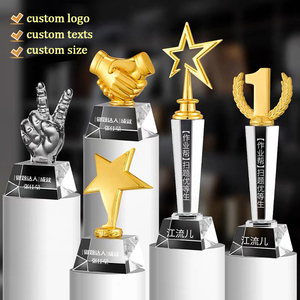 Đẹp pha lê Thủ công mỹ nghệ tùy chỉnh <span class=keywords><strong>Trophy</strong></span> K9 pha lê thủy tinh <span class=keywords><strong>Trophy</strong></span> đen cơ sở lãng mạn kim loại Sao danh hiệu giải thưởng quà Tặng lưu niệm - Product Image 2