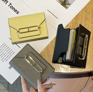 Porte-cartes pour femme en cuir véritable, multi-emplacements pour cartes, grande capacité, portefeuille en cuir de vachette avec blocage anti-magnétique RFID - Product Image 2