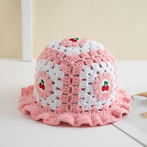 Nuevo Sombrero de Pescador con Volantes Estilo Japonés, Transpirable, con Botones, Diseño de Dibujos Animados, Lindo, Dulce y Delicado, Tejido a Mano, Calado - Product Image 6