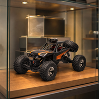 Voiture télécommandée RC Rock Crawler Orange Open Cage Buggy avec fonction Suivez-moi à distance de 50 m, échelle 1:12, électrique, prête à l'emploi pour enfants, utilisation en extérieur