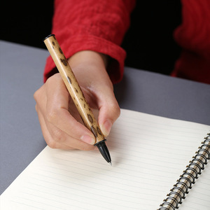 Meilu Bamboo Ballpoint Pen Sika Deer Wood Portable Writing Instrument Teacher Gift - Product Image 1