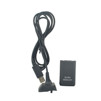 Pour manettes sans fil Xbox 360, kit de batterie rechargeable 4800 mAh avec câble de charge