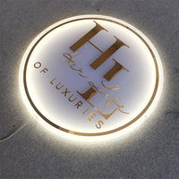 Enseignes de magasin d'entreprise logo acrylique 3d lettres de canal led personnalisées enseignes rétroéclairées en métal magasin mur extérieur Publicité de salon