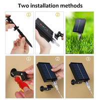 Éclairage de jardin multi-RVB à changement de couleur Lampes de paysage étanches à énergie solaire Projecteur solaire décoratif réglable pour l'extérieur