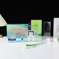 Boîte d'emballage pliable légère en PP, support en plastique transparent imprimé offset personnalisé pour la présentation alimentaire
