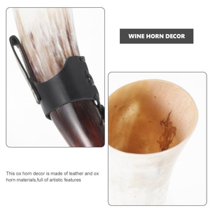 Jarra de Cerveza Decorativa Retro con Forma de Cuerno de Buey Amarillo, Portátil, Ideal para Fiestas en Casa, Obra de Arte para Beber - Product Image 3