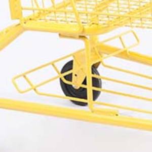 รถเข็นของชำเหล็ก4ล้อสำหรับซูเปอร์มาร์เก็ตสีเหลืองความจุขนาดใหญ่สไตล์อเมริกัน - Product Image 4