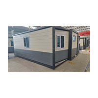 Maison extensible à double aile de 30 pieds, logement portable pour chantier de construction