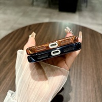 Coque de Téléphone Portable Magnétique Sans Cadre Électroplaquée de Luxe pour iPhone 17 Pro Max, Étui Transparent de Protection en TPU PC