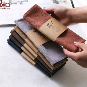 Chấp Nhận Tùy Biến Bán Buôn Hiện Đại Linen Rayon Hỗn Hợp Mềm Rắn Màu Nóng Bán Tổ Chức Sự Kiện Bảng Vải Khăn Ăn Cho Đám Cưới - Product Image 5