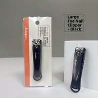 Coupe-ongles en acier au carbone grande taille, lame incurvée, pointe de lame tranchante, design anti-éclaboussures, kit de manucure pliable pour ongles des doigts et des orteils