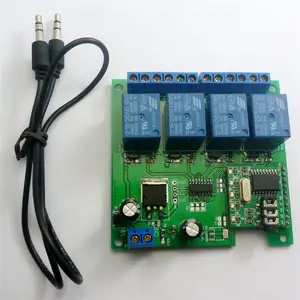 12V 4-channel audio decoding relay DTMF jog self-locking interlock delay smart home switch