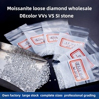 1-10ct rond brillant coupe DEFGH couleur VVS clarté lâche Moissanite synthétique artificielle GRA diamants en gros