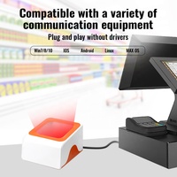 Escáner de Códigos QR 2D de Escritorio JR P8 Naranja, USB Plug & Play, Lector de Pagos Móviles Dinámicos Alipay WeChat