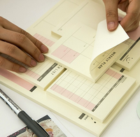 Deli — cahier de bureau, papier autocollant, planificateur quotidien hebdomadaire, papeterie coréenne pour voir facilement les ventre, fournitures de bureau