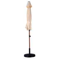 Sombrilla de Aluminio de Alta Calidad con Diseño Personalizado y Impresión de Grano de Madera para Exteriores, por MIA, para Hoteles, Patios y Jardines