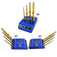 Gabarit de guidage de perçage pour trous coudés/trous droits, 4 tailles, Angle de 45 30 90 degrés