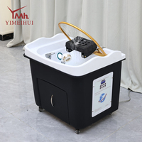 Bac de lavage mobile pour spa capillaire à circulation d'eau, professionnel, pour salon de beauté