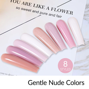 Gel Duro Constructor de <span class=keywords><strong>Uñas</strong></span> UV Gel Francés LED Removible <span class=keywords><strong>con</strong></span> Brillo Nude <span class=keywords><strong>Color</strong></span> para Extensión de <span class=keywords><strong>Uñas</strong></span> <span class=keywords><strong>con</strong></span> Construcción Niveladora - Product Image 2