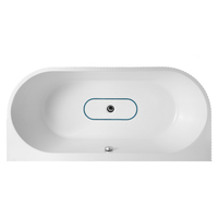 Baignoire simple moderne en acrylique avec lumière LED pour salle de bain